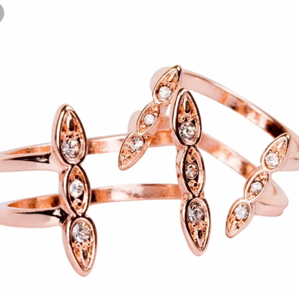 LUV AJ OPEN ROSE GOLD RING SET - Picture 9 of 9